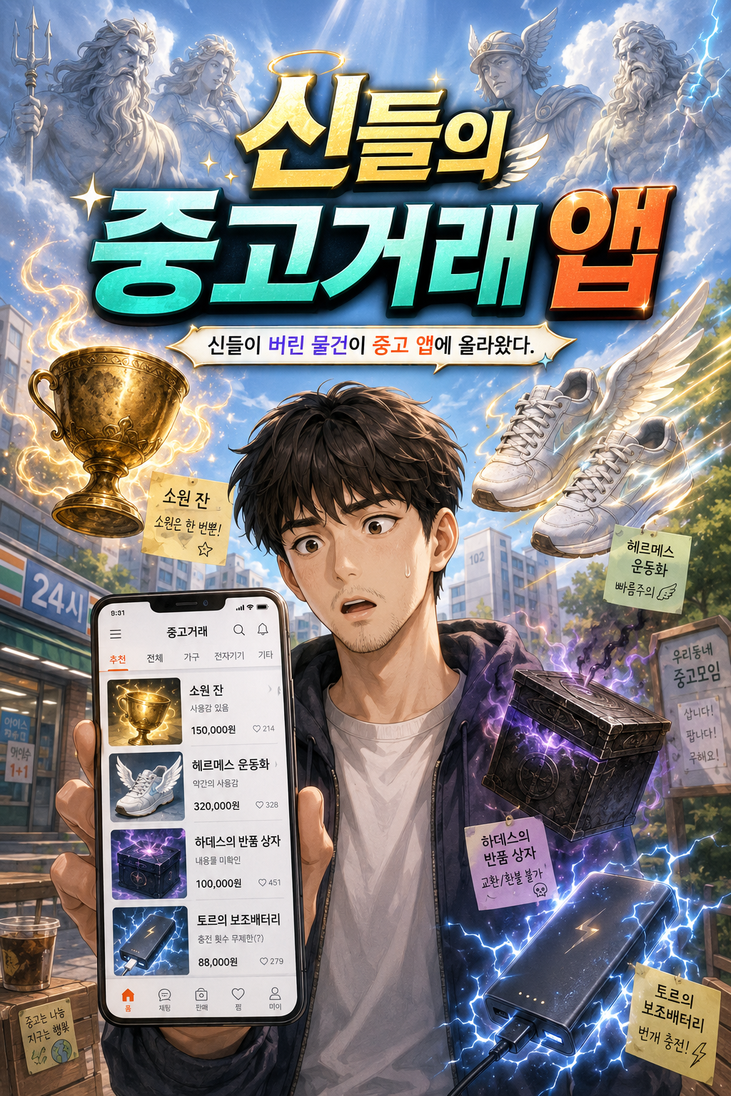 신들의 중고거래 앱 작품 표지